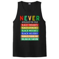 Never Apologize For Your Blackness - Black History Month PosiCharge Competitor Tank