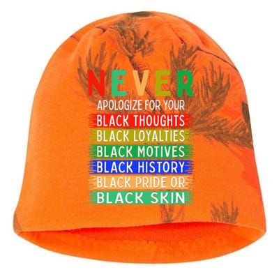 Never Apologize For Your Blackness - Black History Month Kati - Camo Knit Beanie