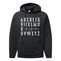 Nurse AbcS Funny Pqrst Ecg Heart Rhythm Performance Fleece Hoodie