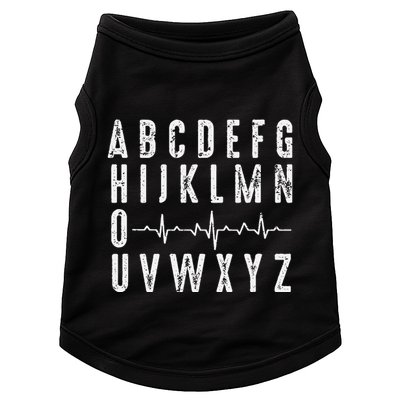 Nurse AbcS Funny Pqrst Ecg Heart Rhythm Doggie Tank