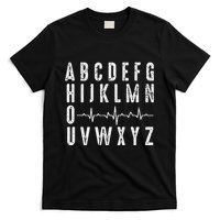 Nurse AbcS Funny Pqrst Ecg Heart Rhythm T-Shirt