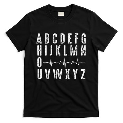 Nurse AbcS Funny Pqrst Ecg Heart Rhythm T-Shirt