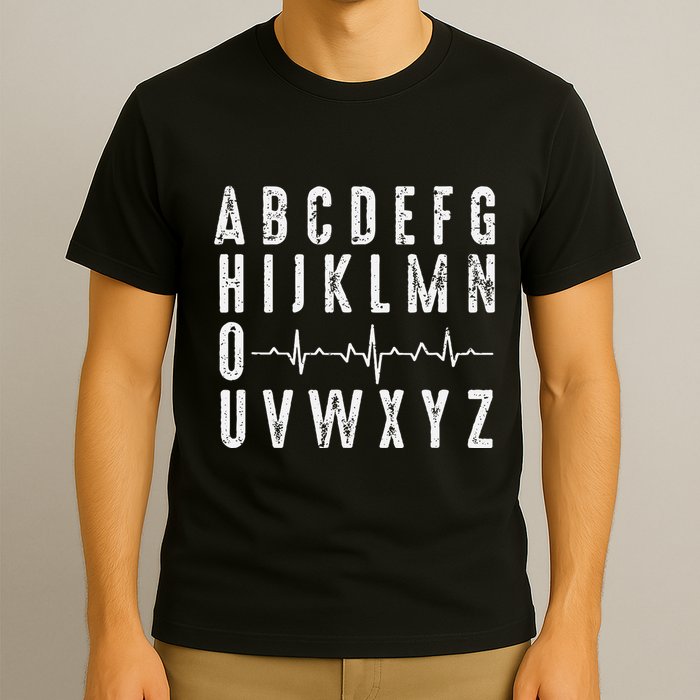 Nurse AbcS Funny Pqrst Ecg Heart Rhythm T-Shirt
