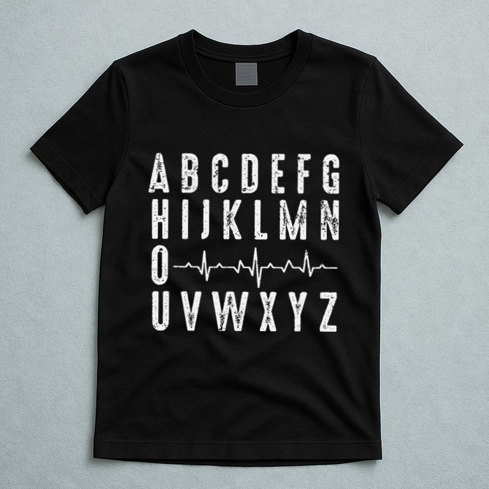Nurse AbcS Funny Pqrst Ecg Heart Rhythm T-Shirt