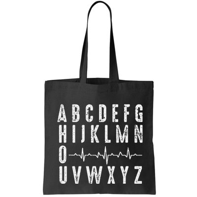 Nurse AbcS Funny Pqrst Ecg Heart Rhythm Bag