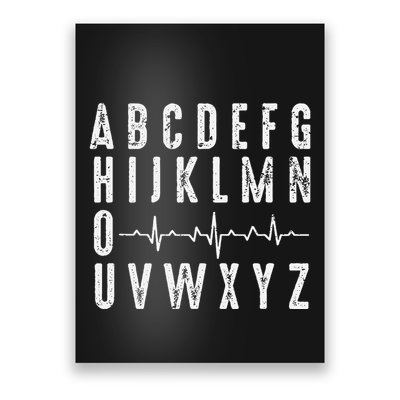 Nurse AbcS Funny Pqrst Ecg Heart Rhythm Poster