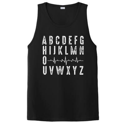 Nurse AbcS Funny Pqrst Ecg Heart Rhythm PosiCharge Competitor Tank