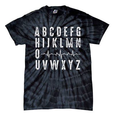 Nurse AbcS Funny Pqrst Ecg Heart Rhythm Tie-Dye T-Shirt