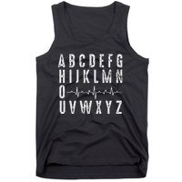 Nurse AbcS Funny Pqrst Ecg Heart Rhythm Tank Top