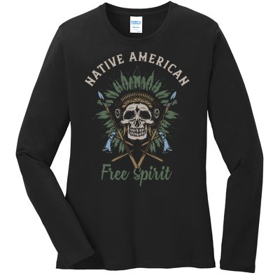 Native American Free Spirit Ladies Long Sleeve Shirt