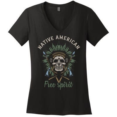 Native American Free Spirit Women's V-Neck T-Shirt