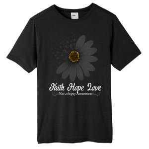 Narcolepsy Awareness Faith Hope Love Black Ribbon Support Gift Tall Fusion ChromaSoft Performance T-Shirt