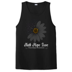 Narcolepsy Awareness Faith Hope Love Black Ribbon Support Gift PosiCharge Competitor Tank