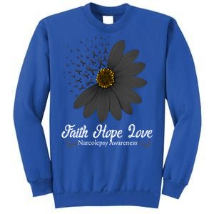 Narcolepsy Awareness Faith Hope Love Black Ribbon Support Gift Sweatshirt