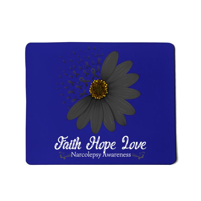 Narcolepsy Awareness Faith Hope Love Black Ribbon Support Gift Mousepad