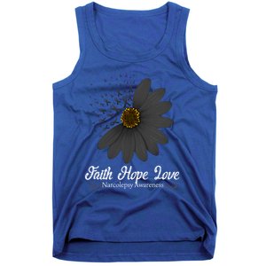 Narcolepsy Awareness Faith Hope Love Black Ribbon Support Gift Tank Top