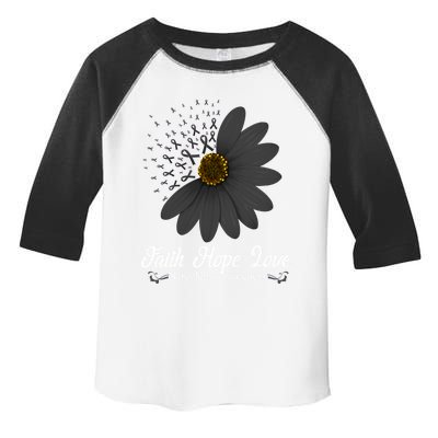 Narcolepsy Awareness Faith Hope Love Black Ribbon Support Gift Toddler Fine Jersey T-Shirt