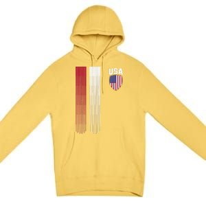 National America Flag USA American Football Fan Soccer Team Premium Pullover Hoodie