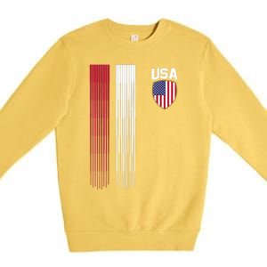 National America Flag USA American Football Fan Soccer Team Premium Crewneck Sweatshirt