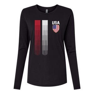 National America Flag USA American Football Fan Soccer Team Womens Cotton Relaxed Long Sleeve T-Shirt