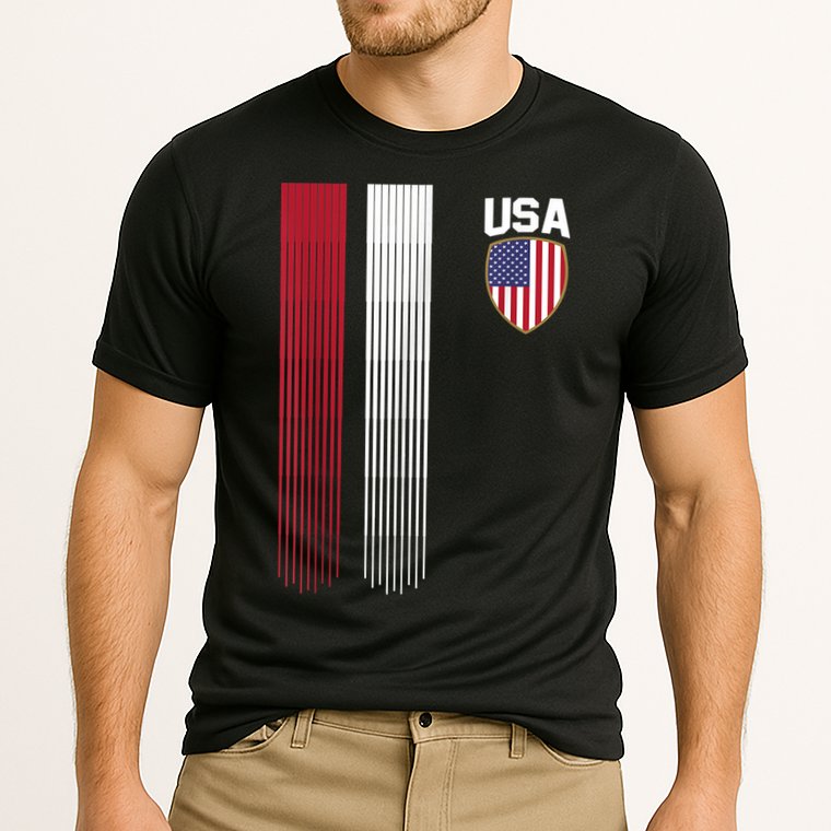 National America Flag USA American Football Fan Soccer Team Cooling Performance Crew T-Shirt