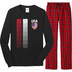 National America Flag USA American Football Fan Soccer Team Long Sleeve Pajama Set