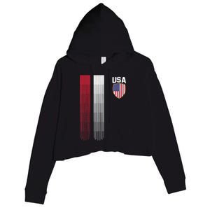 National America Flag USA American Football Fan Soccer Team Crop Fleece Hoodie