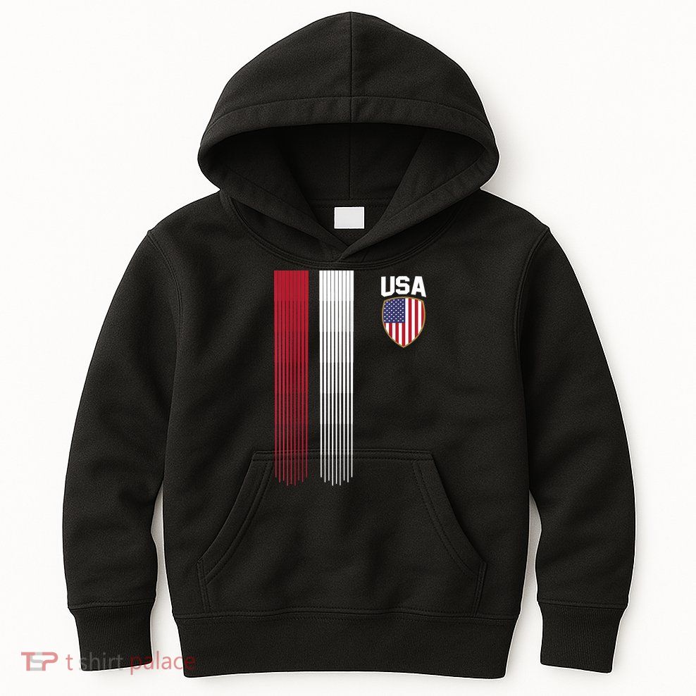 National America Flag USA American Football Fan Soccer Team Kids Hoodie