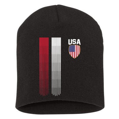 National America Flag USA American Football Fan Soccer Team Short Acrylic Beanie