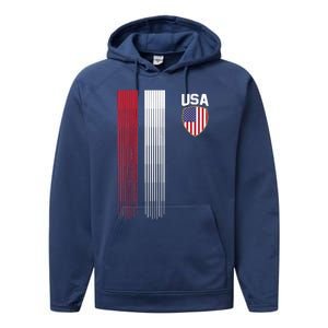 National America Flag USA American Football Fan Soccer Team Performance Fleece Hoodie