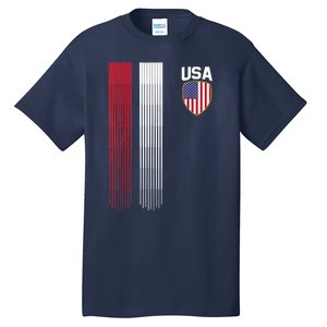 National America Flag USA American Football Fan Soccer Team Tall T-Shirt