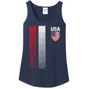 National America Flag USA American Football Fan Soccer Team Ladies Essential Tank