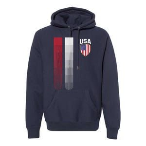 National America Flag USA American Football Fan Soccer Team Premium Hoodie