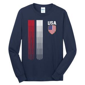 National America Flag USA American Football Fan Soccer Team Tall Long Sleeve T-Shirt