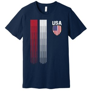 National America Flag USA American Football Fan Soccer Team Premium T-Shirt