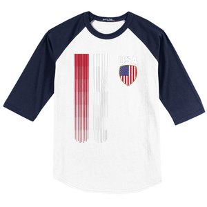 National America Flag USA American Football Fan Soccer Team Baseball Sleeve Shirt