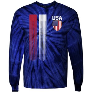 National America Flag USA American Football Fan Soccer Team Tie-Dye Long Sleeve Shirt