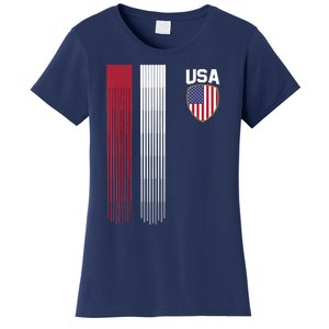 National America Flag USA American Football Fan Soccer Team Women's T-Shirt