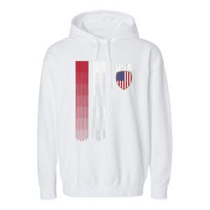 National America Flag USA American Football Fan Soccer Team Garment-Dyed Fleece Hoodie