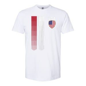 National America Flag USA American Football Fan Soccer Team Softstyle CVC T-Shirt