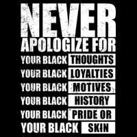 Never Apologize For Your Black Thoughts Black History Month Stripe Pom Pom Beanie