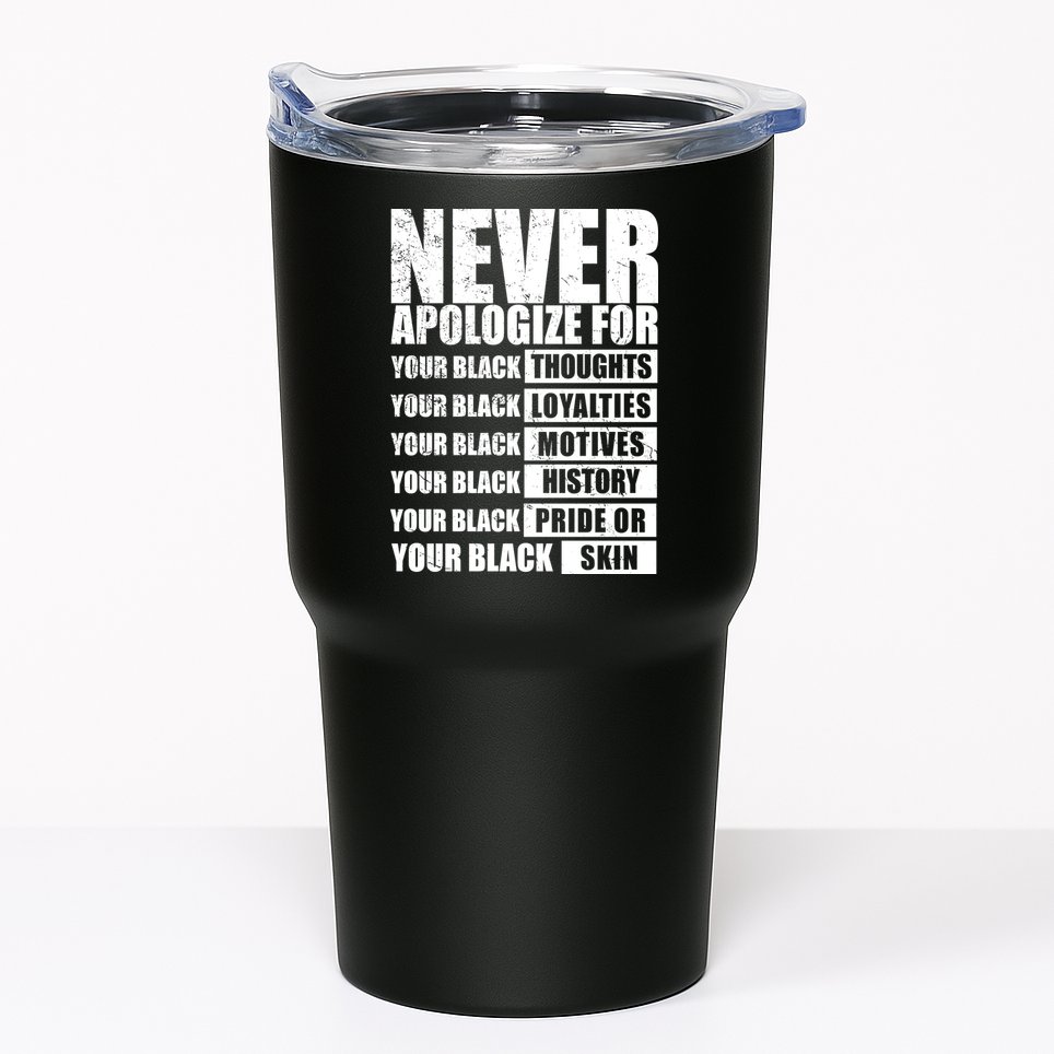 Never Apologize For Your Black Thoughts Black History Month Tumbler