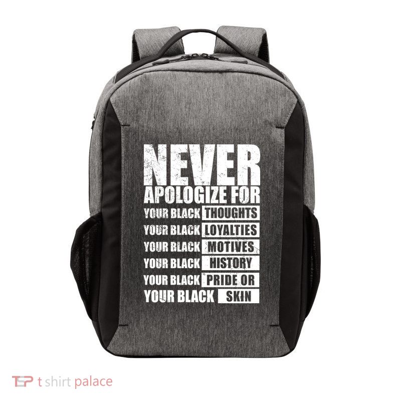 Never Apologize For Your Black Thoughts Black History Month Vector Backpack