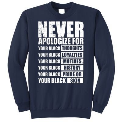 Never Apologize For Your Black Thoughts Black History Month Sweatshirt