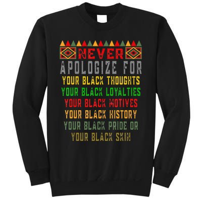 Never Apologize For Your Black History Month Pride African Sweatshirt