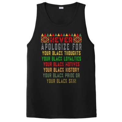 Never Apologize For Your Black History Month Pride African PosiCharge Competitor Tank