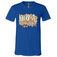 Nurse Ager Flowers Nursing Ager Gift V-Neck T-Shirt