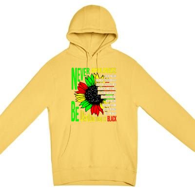 Never Apologize For Your Black Thoughts For Black History Month Premium Pullover Hoodie