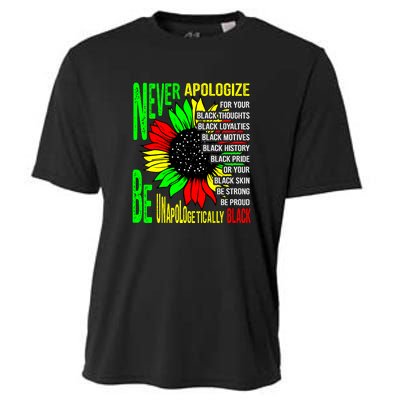 Never Apologize For Your Black Thoughts For Black History Month Cooling Performance Crew T-Shirt