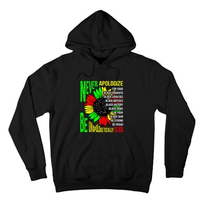 Never Apologize For Your Black Thoughts For Black History Month Hoodie